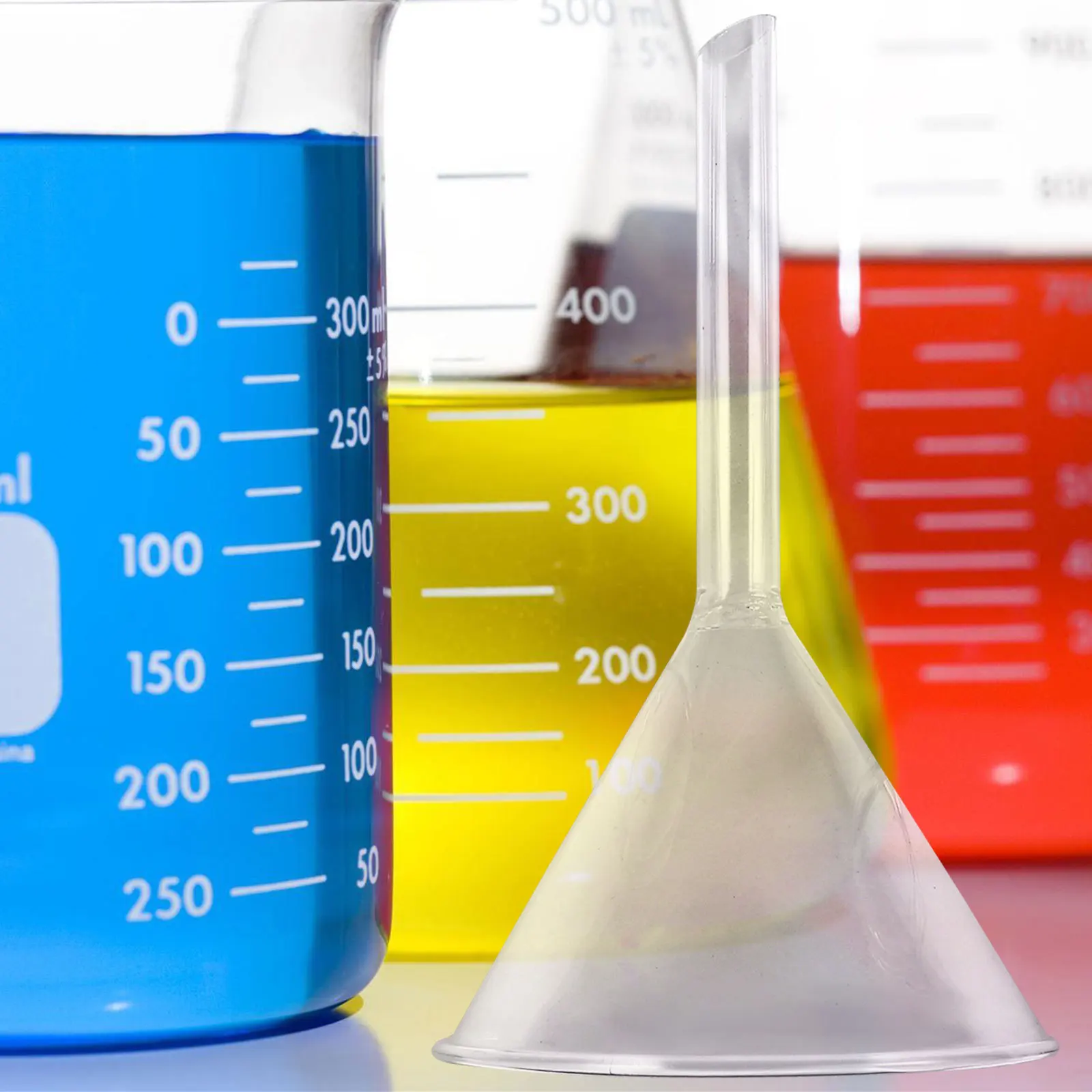 

5 Pcs Environmental Friendly Funnel for Filling Bottles Professional Clear Mini Chemistry Glassware Smooth Surface