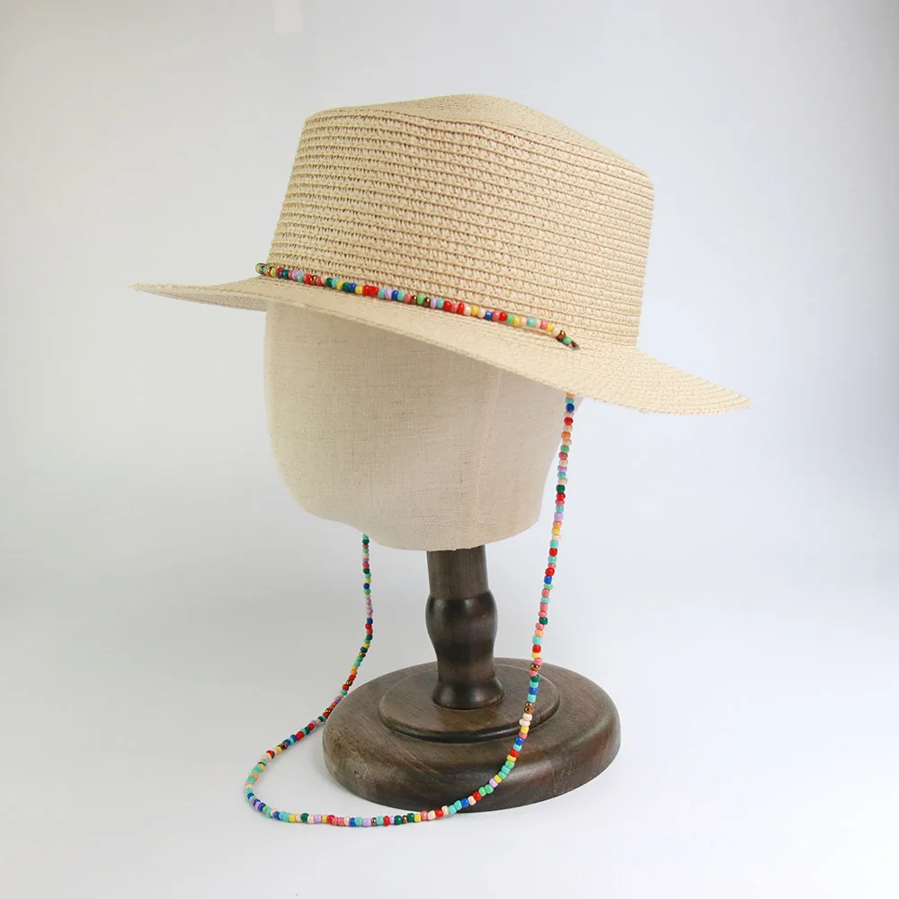 Fashion Sun Straw Hat Handwoven Visor Cap Elastic Stretch Beach Casual Women EU US
