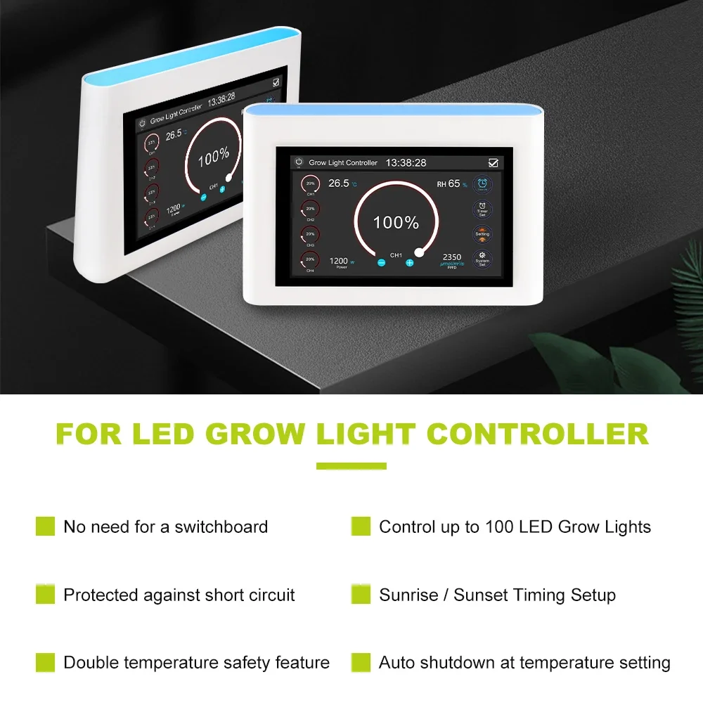 Spectrum 640w RJ14 Strip Foldable Commercial Wifi Simulated Sunrise And Sunset Led Plant Growth Light Controller