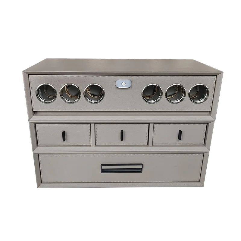 

Custom Made Professional Fingerprint Watch Winder Safe Box With Three-layer Precious Item Storage Drawer