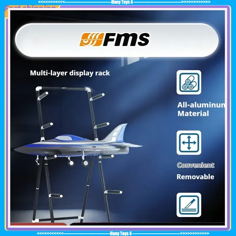 2025 Fms Model Airplane Display Rack Storage Rack With Wheels Foldable Model Airplane Accessories Toys Gifts