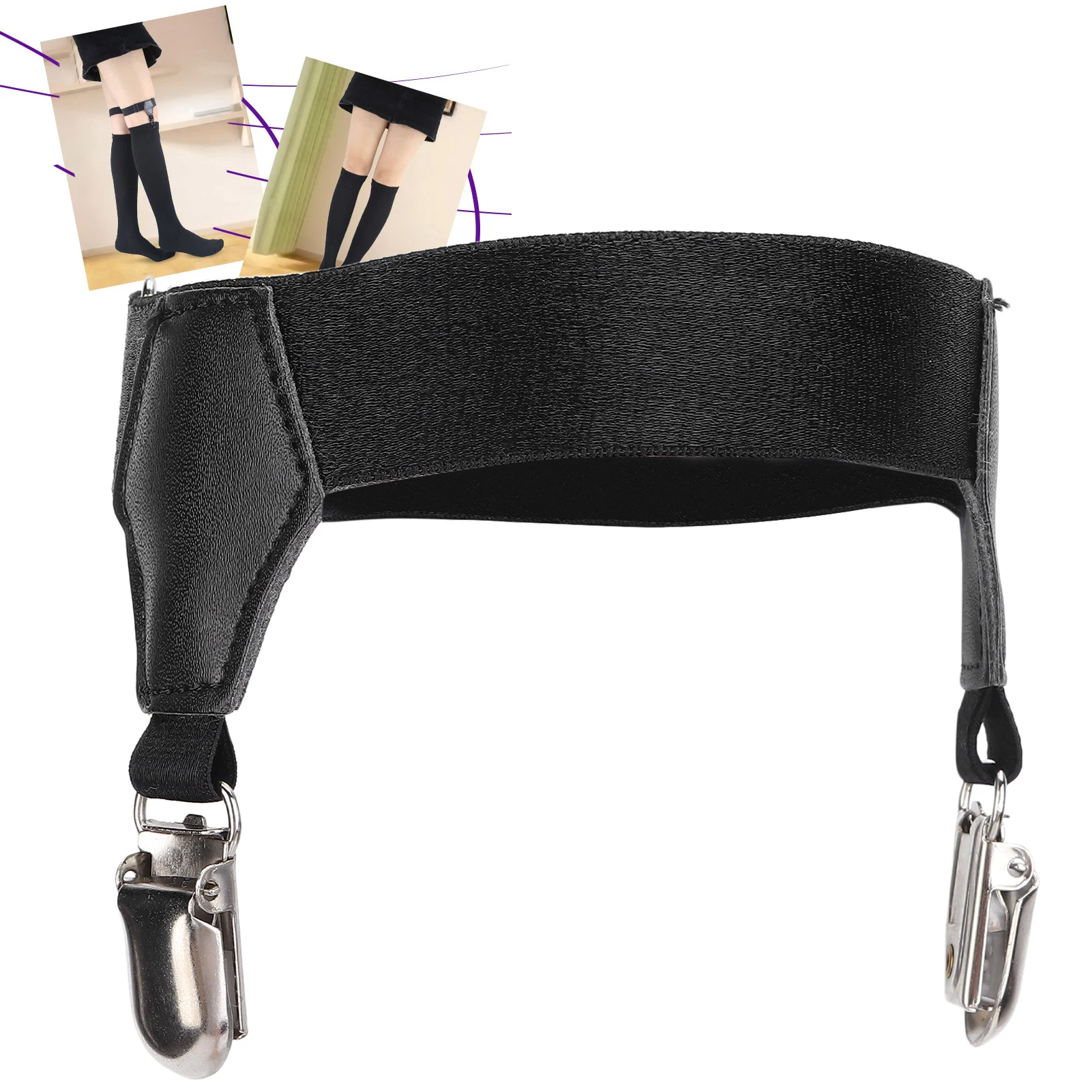 

Регулируемые подвязки для носков, металлические двойные зажимы, держатели для подтяжек для носков, зажимы, держатели для носков, нескользящие зажимы для женщин