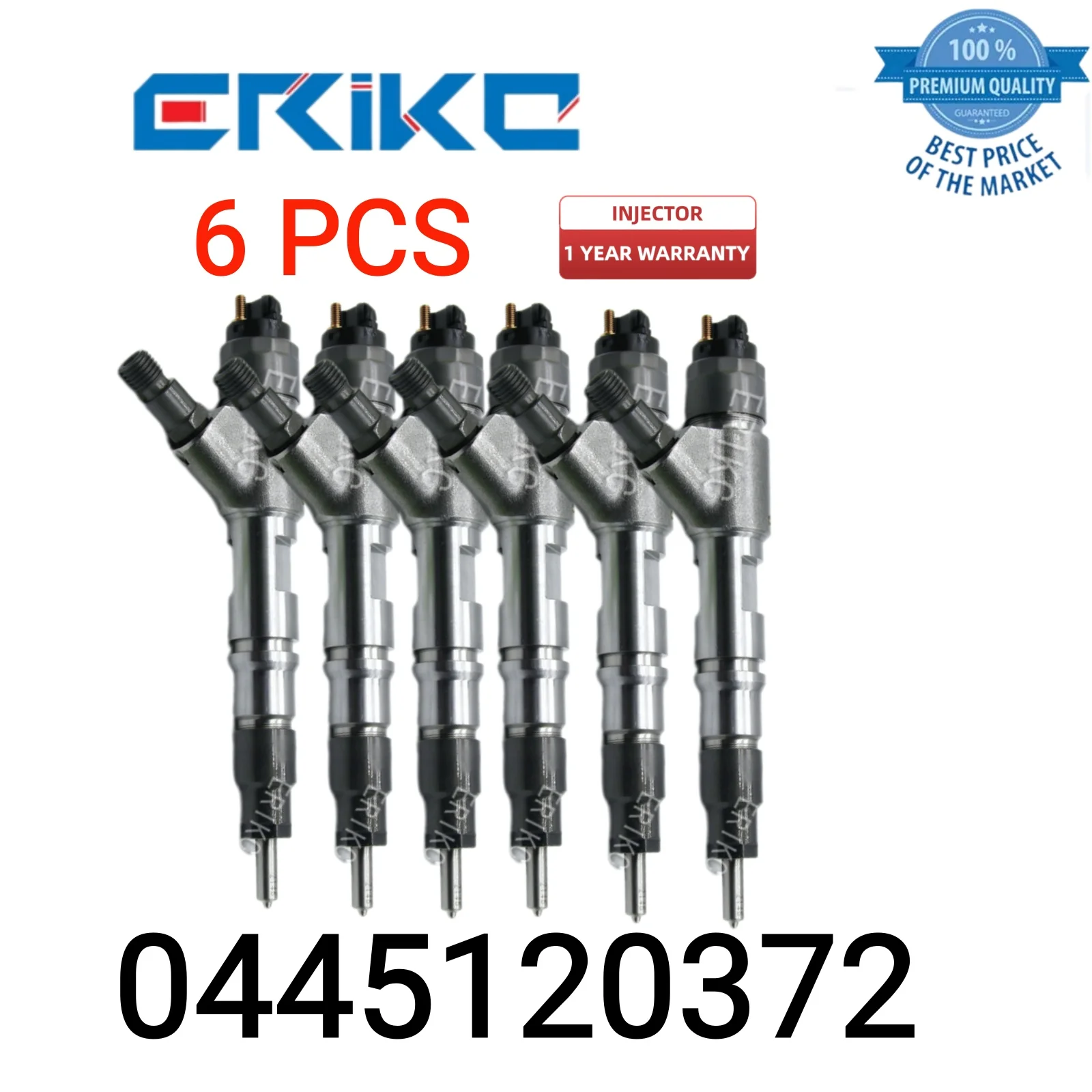 6 PCS 0445120372 Diesel Engine Part Fuel Injector 0 445 120 372 Common Rail Injector 0445 120 372 Car Engine Injector