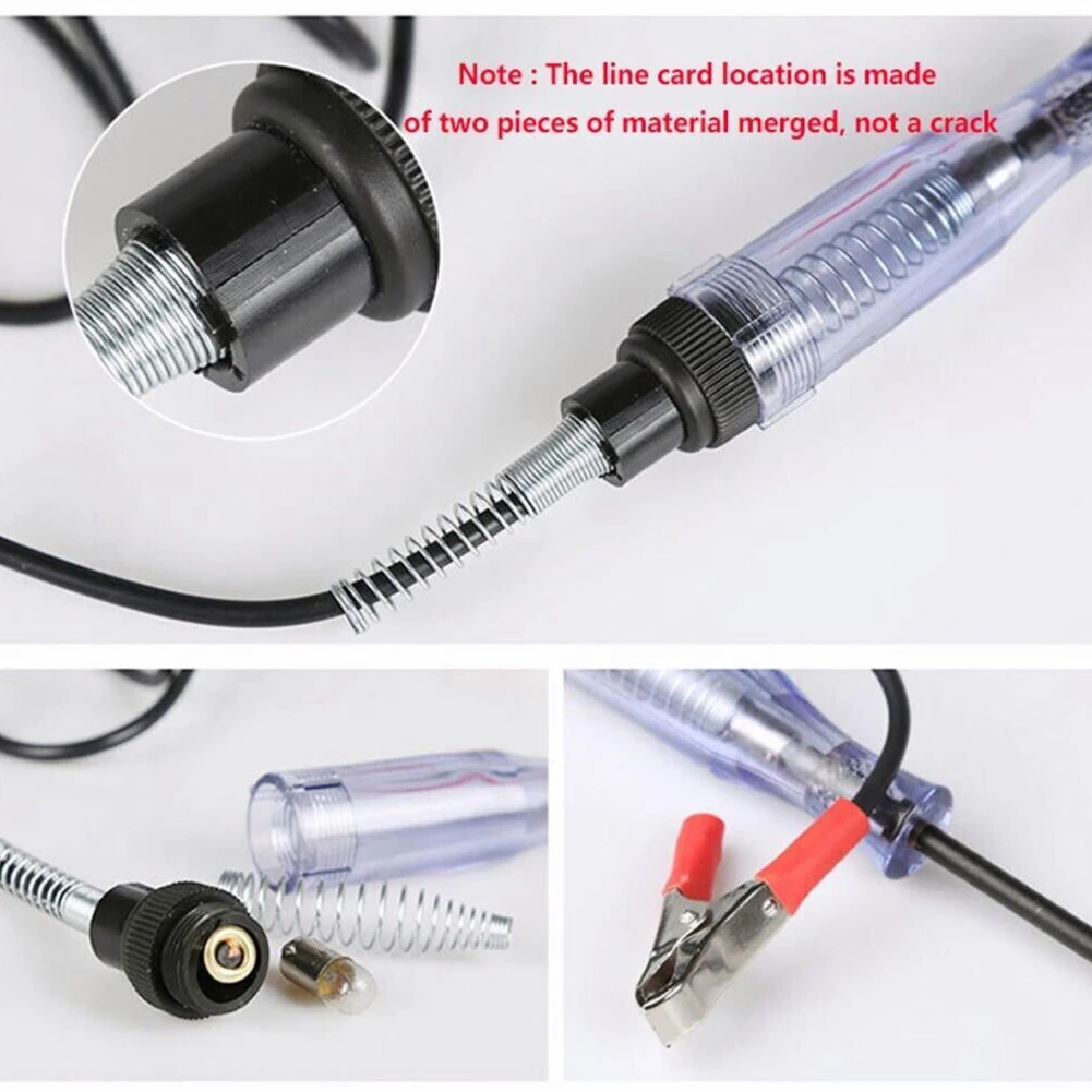 Auto Car Voltage Tester Pen with LED Indicator Light for 6V 12V 24V Electrical Circuit and Battery Diagnostics