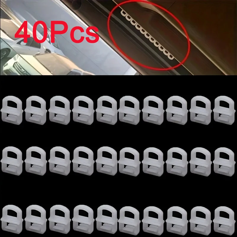 40PC RV Curtain Plastic Buckle Hanging Ring Hook Track Roller Bead Slide Pulley Curtain Clip Fastener Caravan Window Accessories
