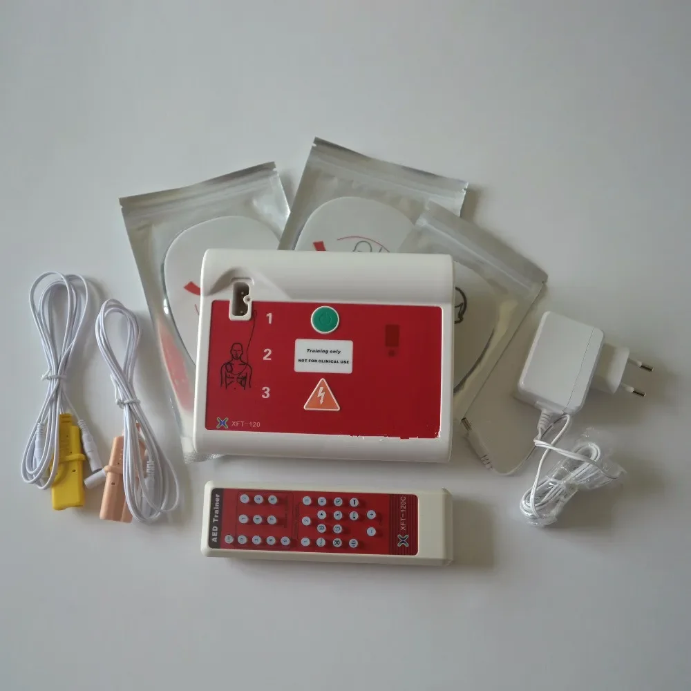 French & English Automatic External Defibrillator AED Trainer Cardiopulmonary Resuscitation Training First Aid Device + CPR Mask