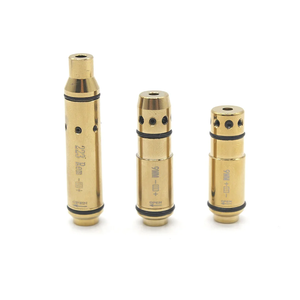 9mm .223Rem Dry Fire Laser Training Cartridge Snap Cap Boresighter for Shooting Practice Tactical QG423S