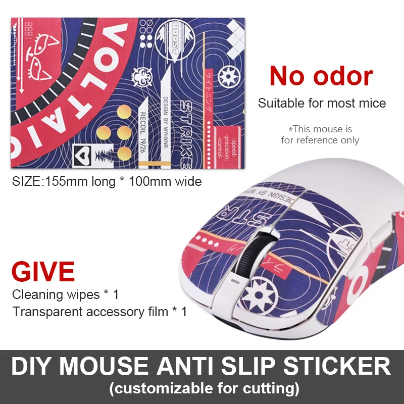 DIY Anti-Slip Mouse Sticker Universal Wireless Gaming Mouse Sweat-Proof Wear-Resistant Grip Tape For PC Desktop 15*11cm