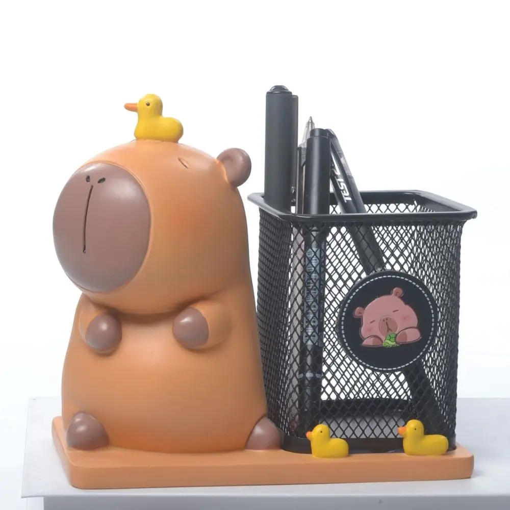 

Resin Capibala Multifunctional Pen Holder Decorative Storage Container Capibala Makeup Brush Holder Room Decor