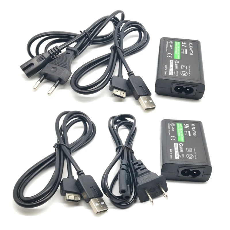 

USB Data Charging Cable Home Wall Power Supply AC-Adapter for PSVita1000