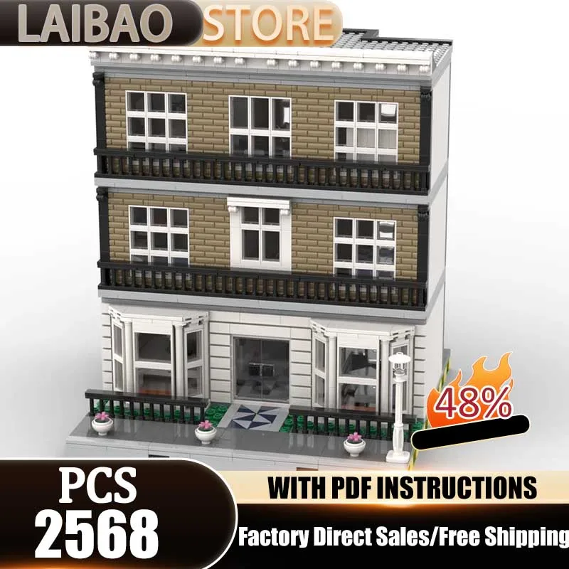 

City Street View Model Moc Building Blocks London Townhouse Model Technology Modular Gift Construstion DIY Assembly Toys
