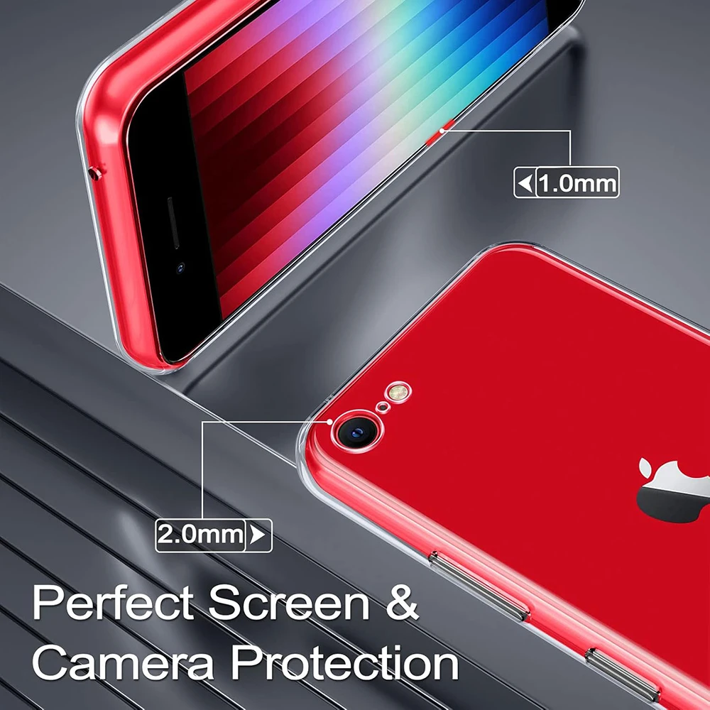 Ultra Thin Silicone Soft Case For iPhone SE 2022 2020 7 8 Transparent Shell Clear Back Cover Case For SE3 SE2 SE 2 3 iPhone8 7