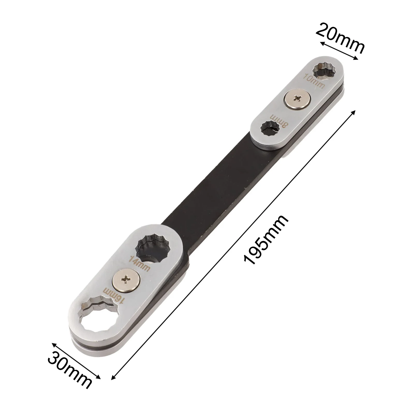 360 Degree Rotatable Wrench Hand Tool Set Ergonomic Grip Tool 8-in-1 Wrench Tool 360-Degree Rotation Comfortable Handle