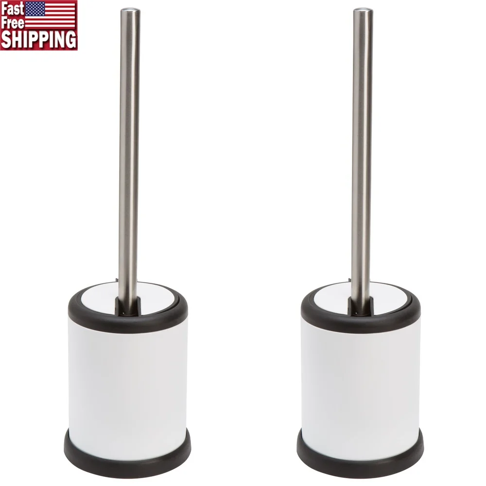 

2 упаковки, самозакрывающаяся крышка, держатель для туалетной щетки, нержавеющая сталь, гигиенический, устойчивый к ржавчине, аксессуар для ванной комнаты, незаметный дизайн, плесени