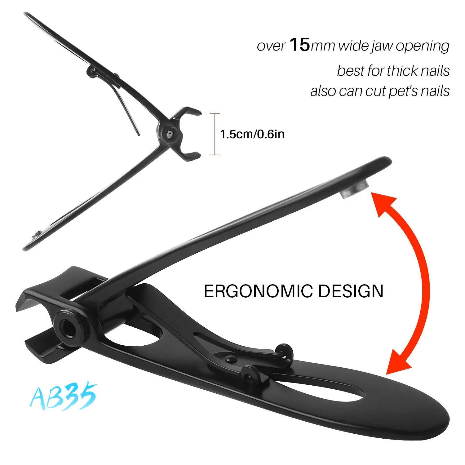 

AB35-4Pc Finger Nail And Toe Nail Clippers Set Wide Pliers Suitable For Thick Nails Large And Small Sharp Nail Clippers