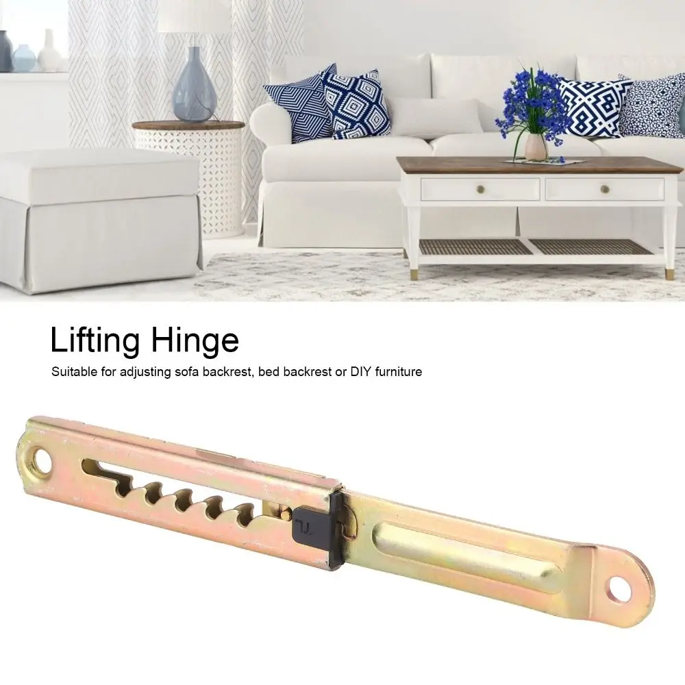 2pcs Durable Color Zinc Plated Lifting Hinge 7 Gear 5 Gear Furniture Lifting Rod Headrest Height Adjuster Office