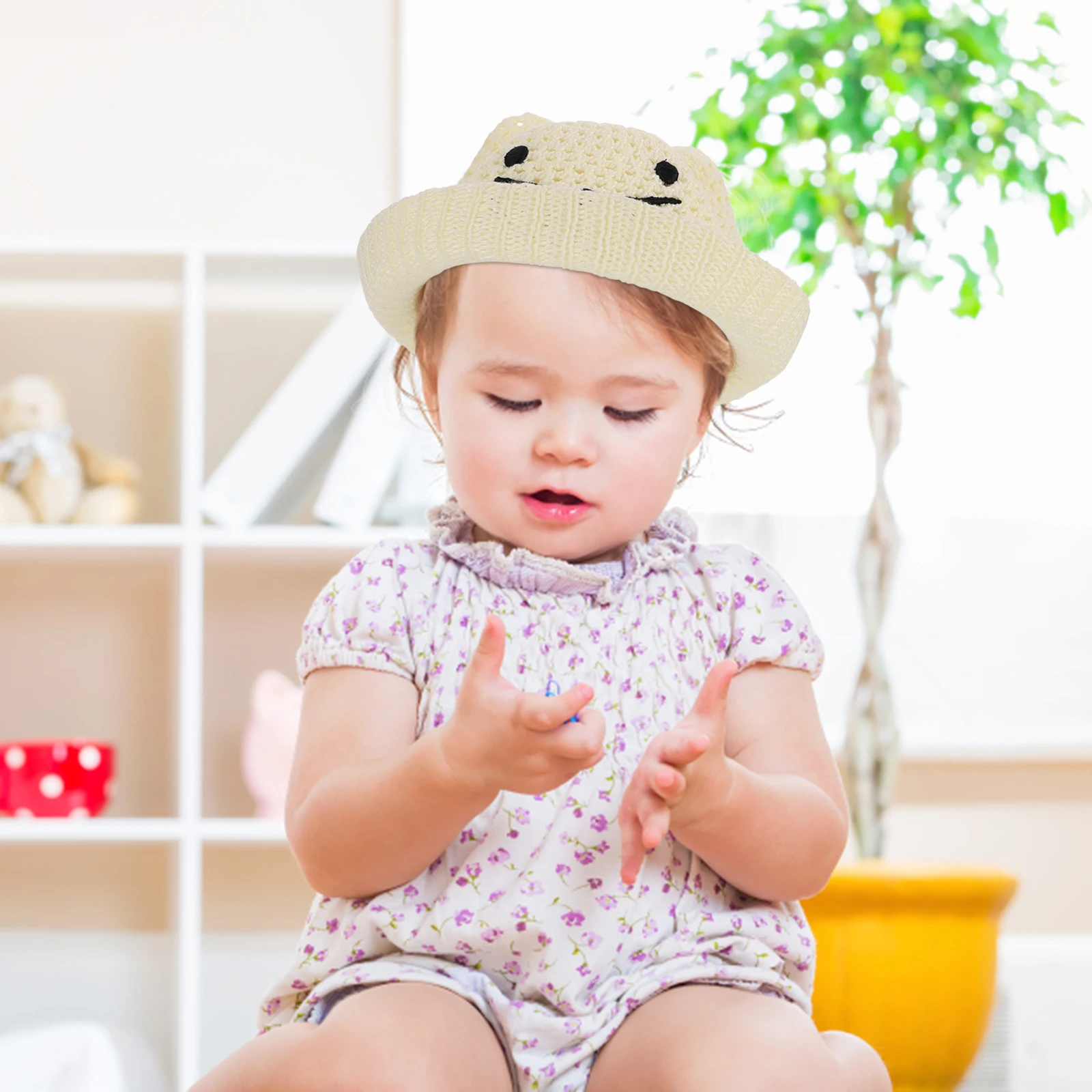 

Kids Cartoon Cat Sun Folding Bucket For Summer Children Sun Protection Hat Kid Beach Caps Cotton Polyester Breathable Kids