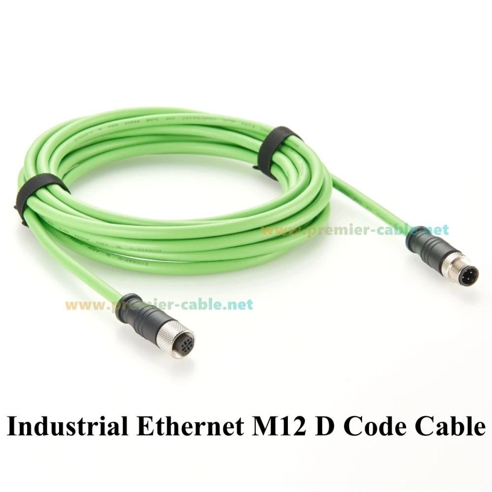 Profinet M12 4-Pin D-Code Stecker auf Buchse Verlängerungskabel Wasserdichtes Abgeschirmtes Cat5 Ethernet Hochflexibles Kabel für Industriekameras – Detail 6