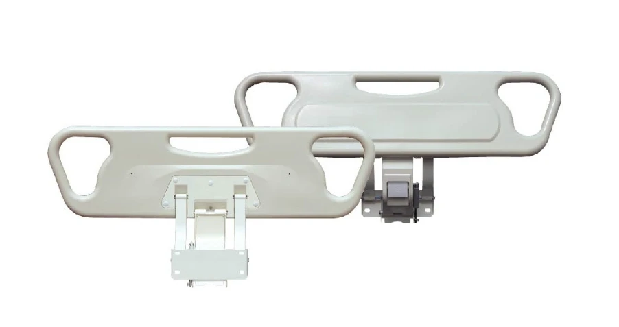 سرير مستشفى PP أبيض عالي الجودة مع درابزين جانبية من الفولاذ ملحقات التمريض وإعادة التأهيل سرير طبي بمحمل معدني #6