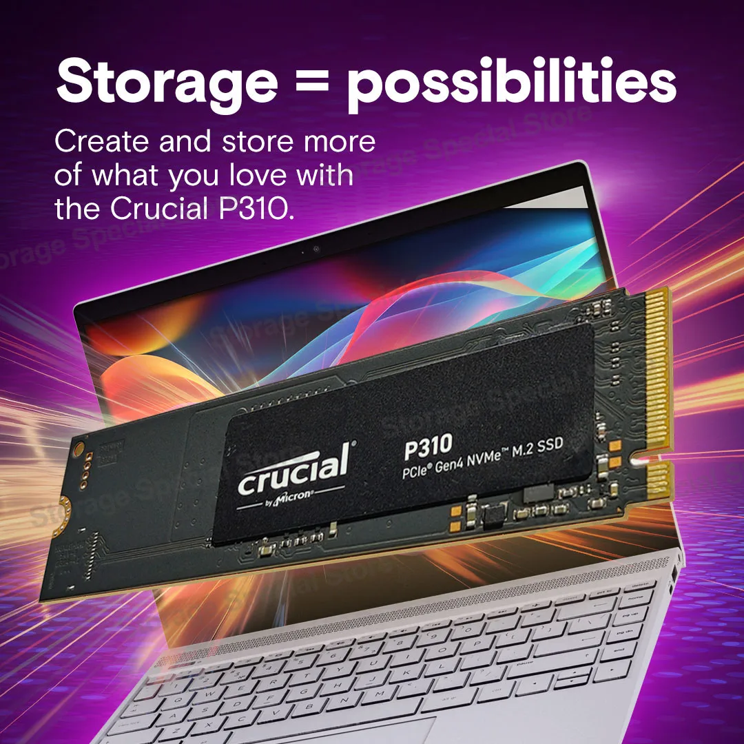 الأصلي حاسمة P310 SSD NVMe M.2 2280 محرك الحالة الصلبة الداخلي PCIe Gen4 قراءة ما يصل إلى 7100 ميجابايت/ثانية ثلاثية الأبعاد NAND SSD 1 تيرا بايت القرص الصلب #3