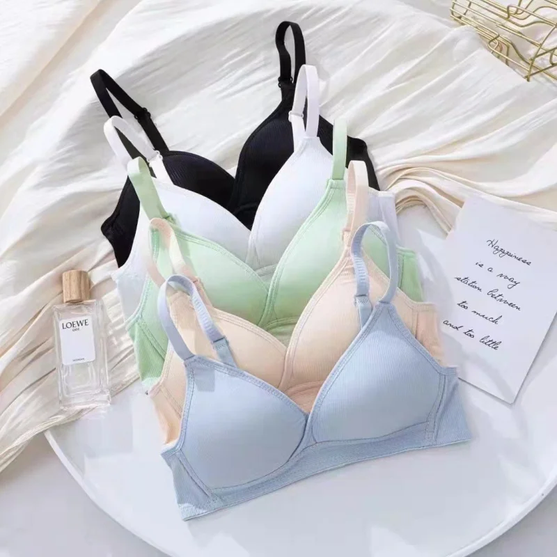 Small Age Bra Push up Triangle Cup Wireless Girl Comfort Adjustment Beauty Back Underwear Direct Supply Running Volume