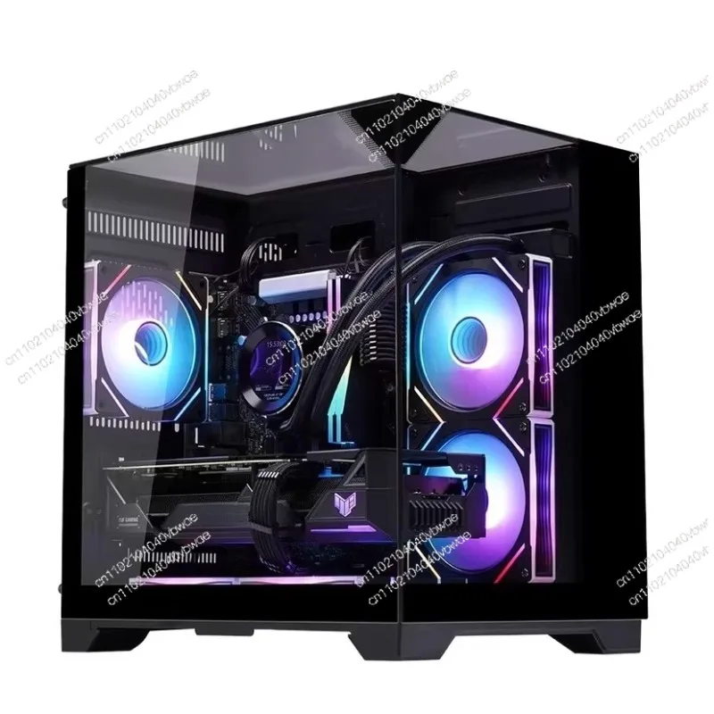 three-sided glass panoramic skylight sea view room two-dimensional custom desktop computer case
