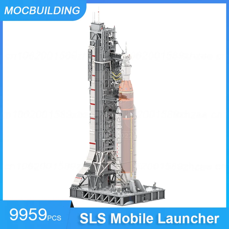 MOC Building Blocks SLS Mobile Launcher 1:110 Scale DIY Assemble Bricks Space Educational Creative Collection Toys Gifts 9959PCS