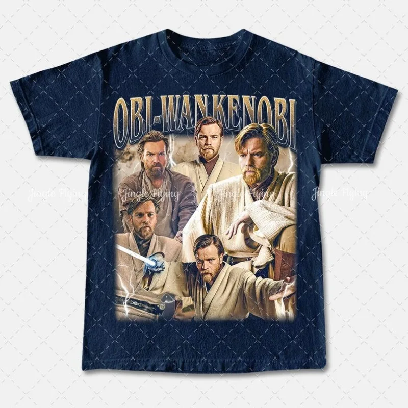 تي شيرت محدود من Obi-Wan Ewan Mcgregor للجنسين تي شيرت Retro Tv Show Merch Graphic Tee Pop Culture #2