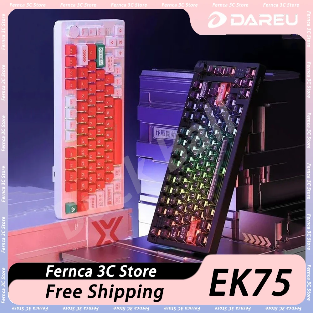 

Dareu EK75 Magnetic Switch Keyboard Multifunctional Knob Quick Trigger RGB Lowdelay Gaming Mechanical Keyboard Pc Gamer Valorant