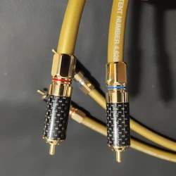 U.S. original 1Pair HiFi Audio RCA Cable gold edition Cardas GOLDEN 5C Interconnect wire with High-end gold plating lotus plug