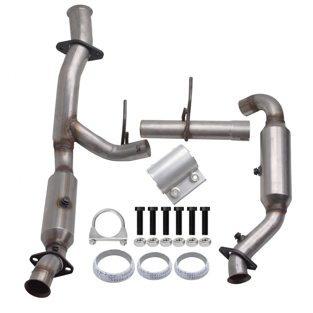 Catalytic Converter w/Gasket Set Both Sides For 2011 2012 2013 2014 Ford F-150 3.5L Y Pipe