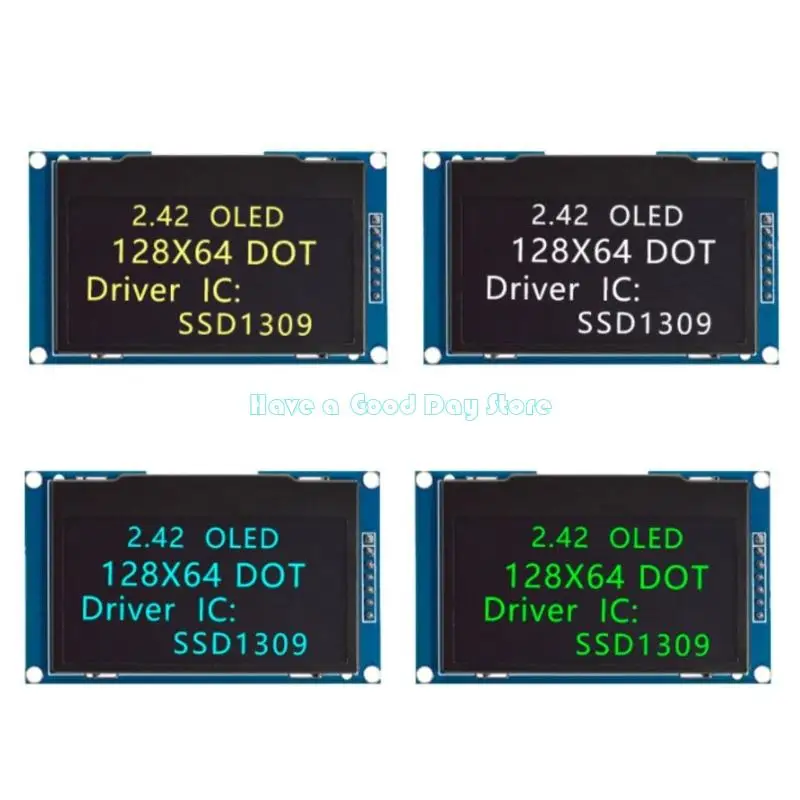 

462D Модуль экрана с высокой контрастной экраном 2.42 дюйма с SSD1309 Chip Chip SPI/IIC Compatibility Низкое энергопотребление