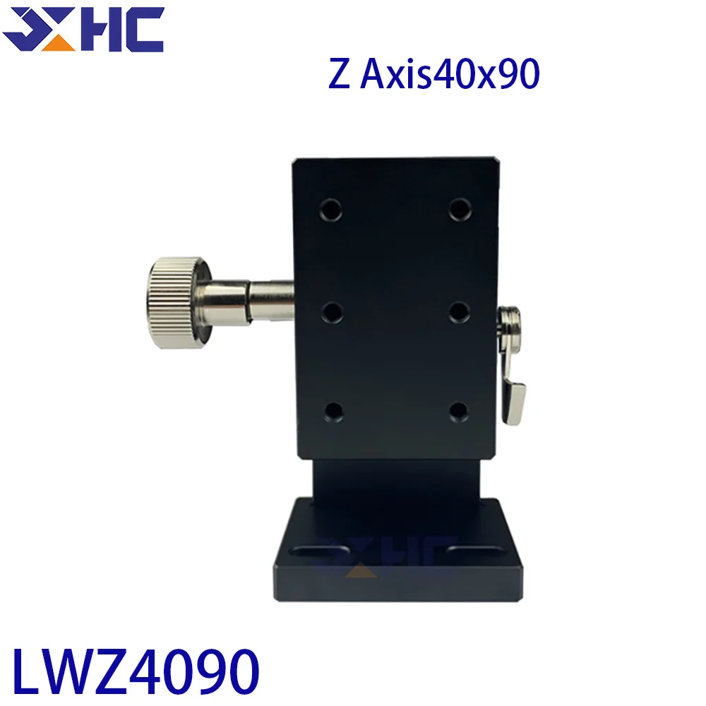 

Z Axis LWZ4090 40*90mm Dovetail Groove Sliding Table Manual Platform Rack and Pinion Drive High Precision Knob Fine-Tuning Slide