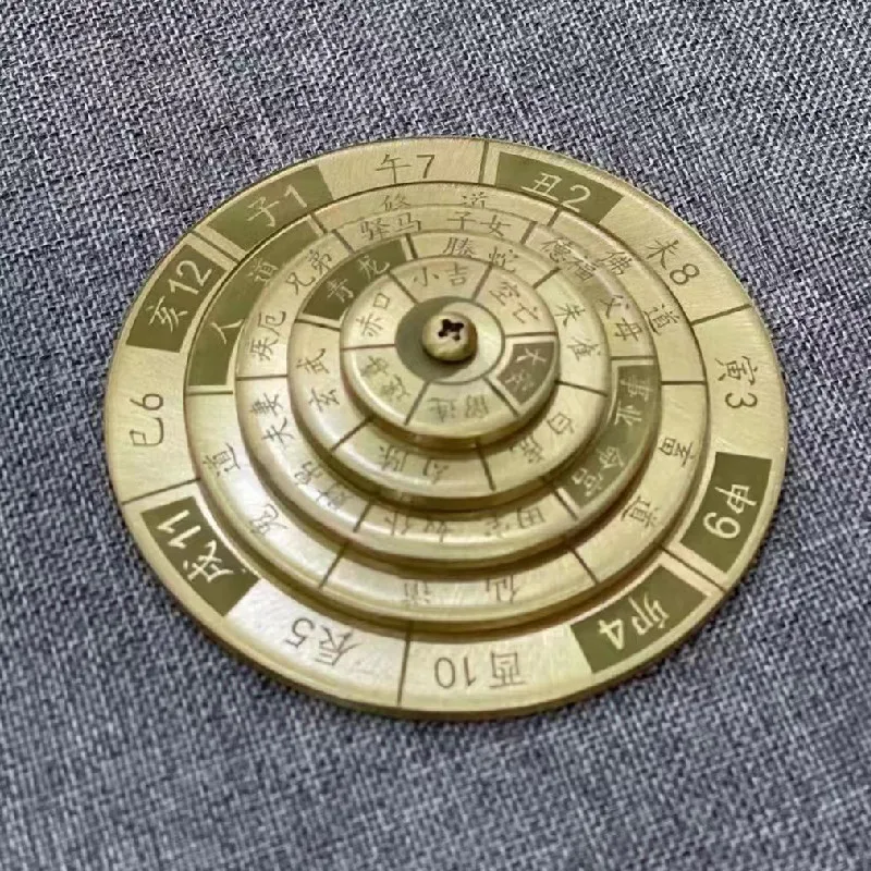 Pure Copper Liu Ren Pan Feng Shui Divination Tool Master Supply