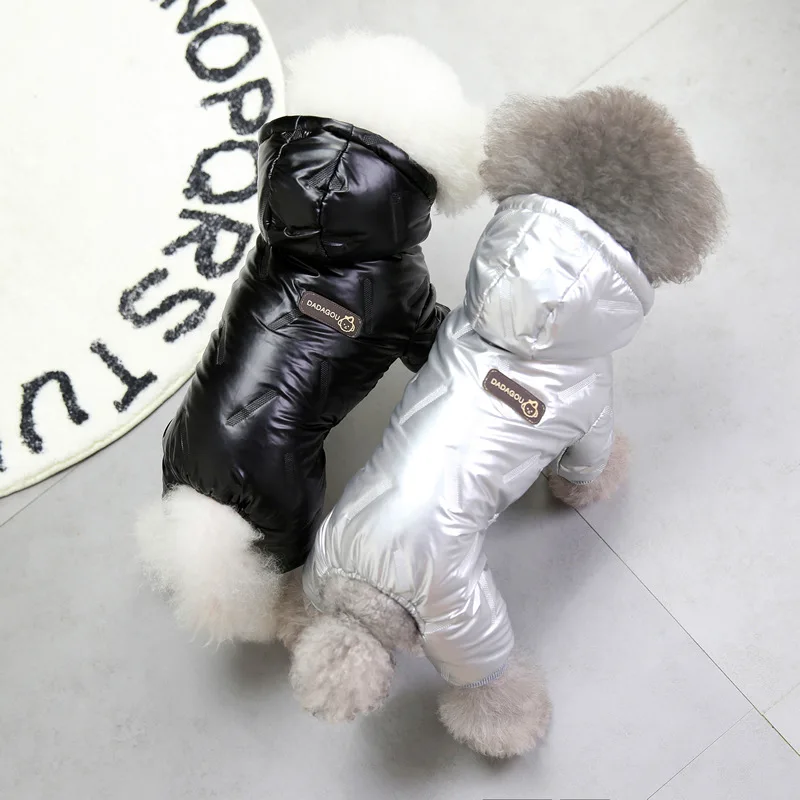 Herbst- und Winter-Steppjacke für Hunde, wasserdichte Vierbeiner-Kleidung, Winter 21, gekräuselte Vierbeiner-Steppjacke