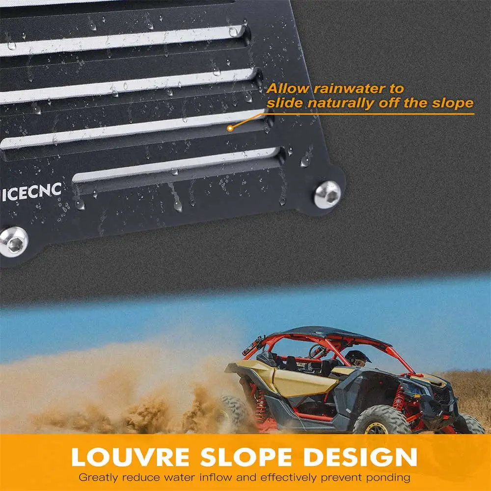UTV Maverick X3 Air Clutch Intake Relocation Kit Noise Reduction Grille For Can-Am Maverick X3 2017-2021 Max R 4x4 Turbo DPS