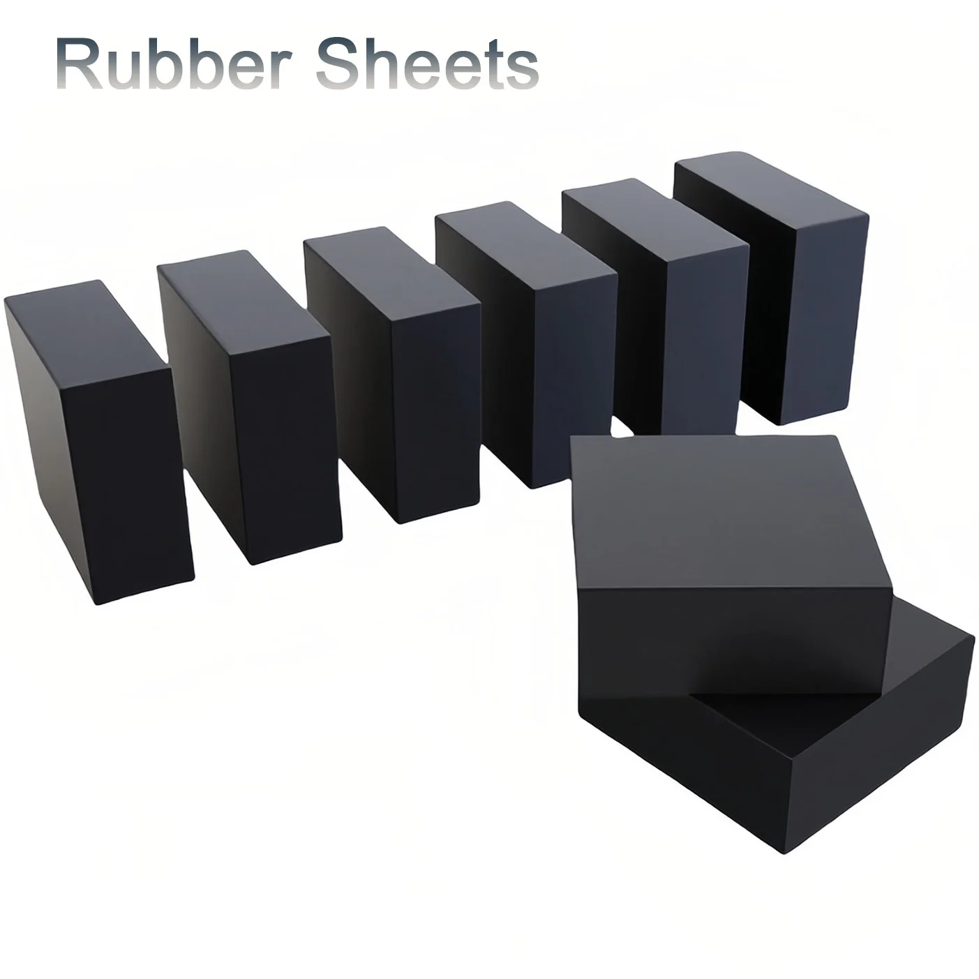 1~5pcs Rubber Pad Sheet High-elasticity Shock-absorbing Pads Thickness 10–50mm Foot Pads For Air Conditioning And Machine Tools