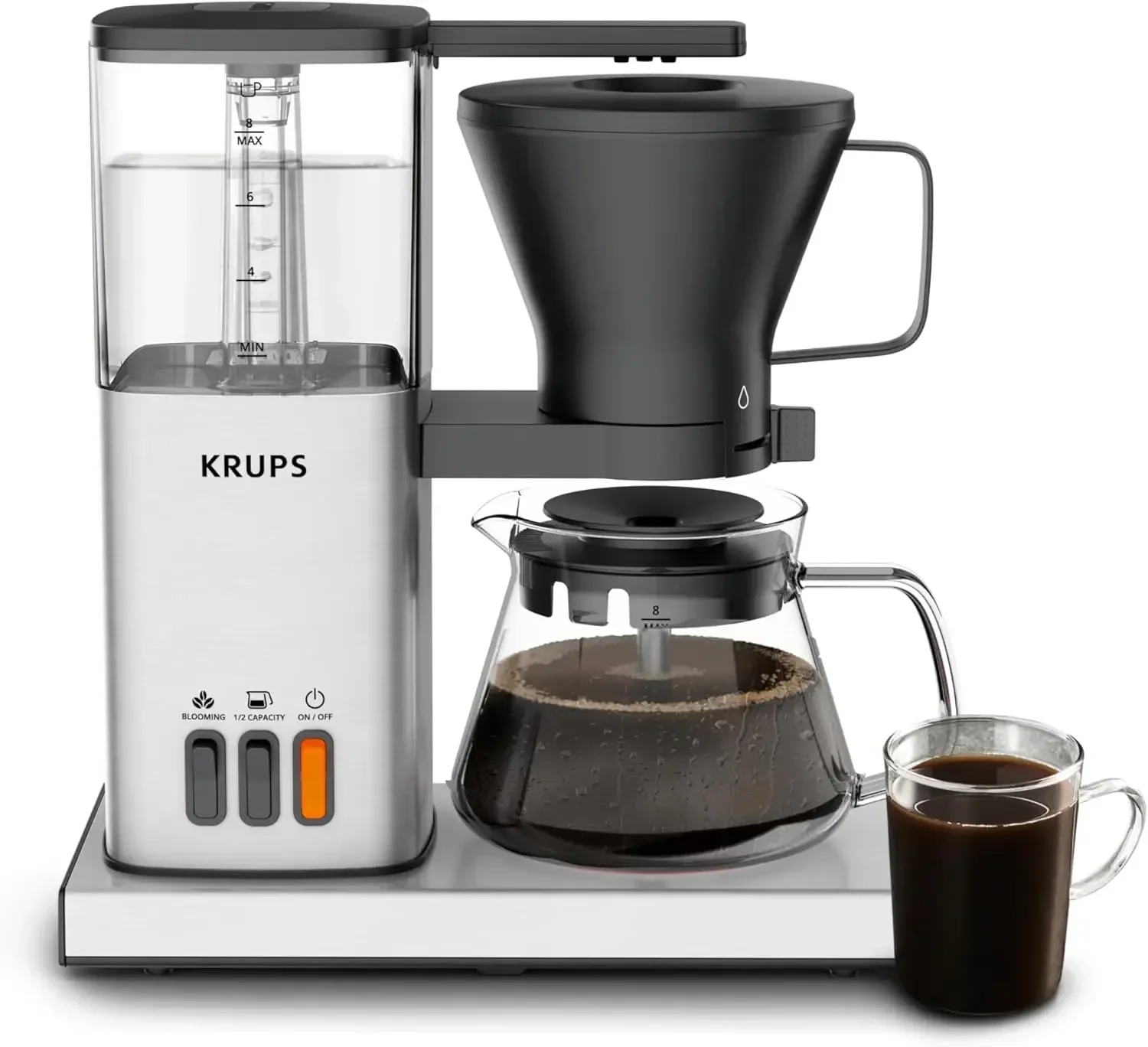 Essential Brewer 8 Cup Drip Coffee Maker Machine, SCA-Certified, Blooming Technology, Barista-Quality, Pour Over Coffee Machine
