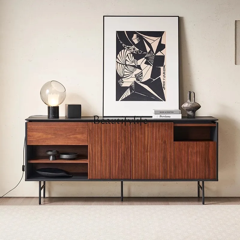 

*Italian light luxury high-end tea cabinet retro Nordic storage cabinet