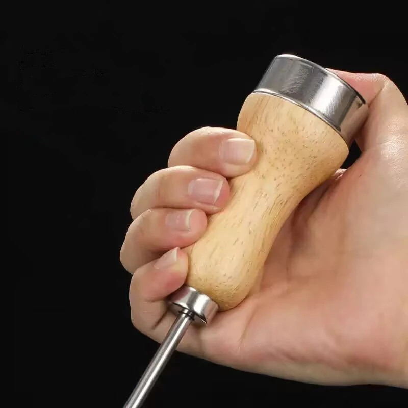 

Good Quality Stainless Steel Ice Pick Crusher Punch with Wooden Handle Kitchen Bar Icing Tools