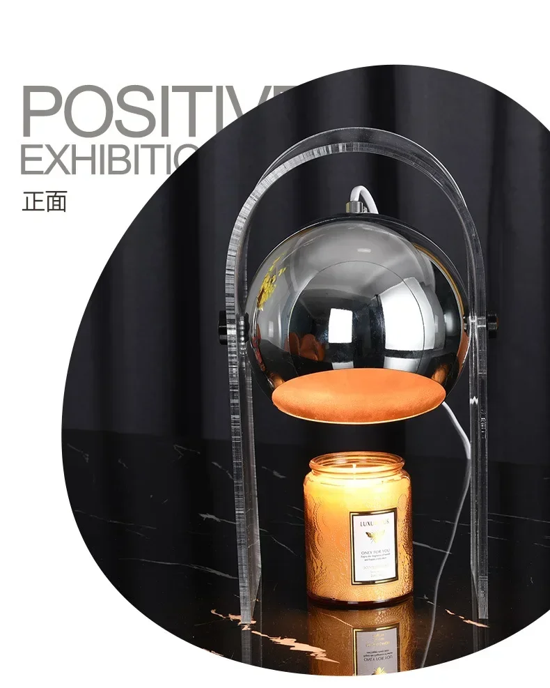 Bedside Electric Candle Warmer Lamp Wax Melting Light with 2 Bulbs Timer Dimmer,Compatible,for Home Scented Décor