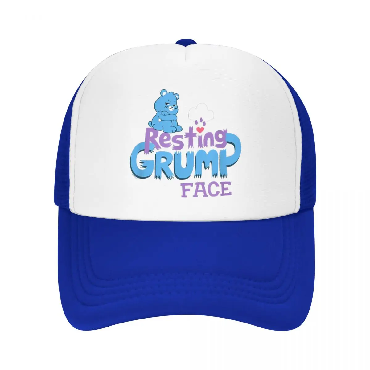 Care Bears Grumpy Bear Resting Grump Face Cloudy Mood Logo Baseball Cap Hip-Hop Sun Hats Hat Adjustable Trucker Cap Washable Hat