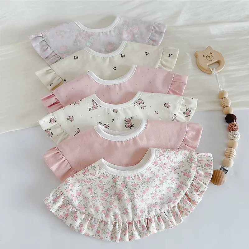 

Pure Color Baby Neck Cotton Saliva Towel Waterproof Baby Bibs Kids Girls Boys Saliva Toddler Feeding Bibs Aprons For Eatting