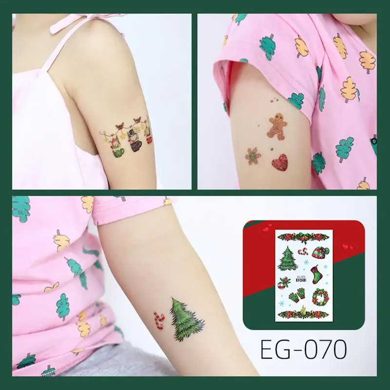 Christmas Rub On Transfers Cartoon Colorful Transfer Decal Christmas Decor Water Decals Funny Design For Candles Ceramic Mugs