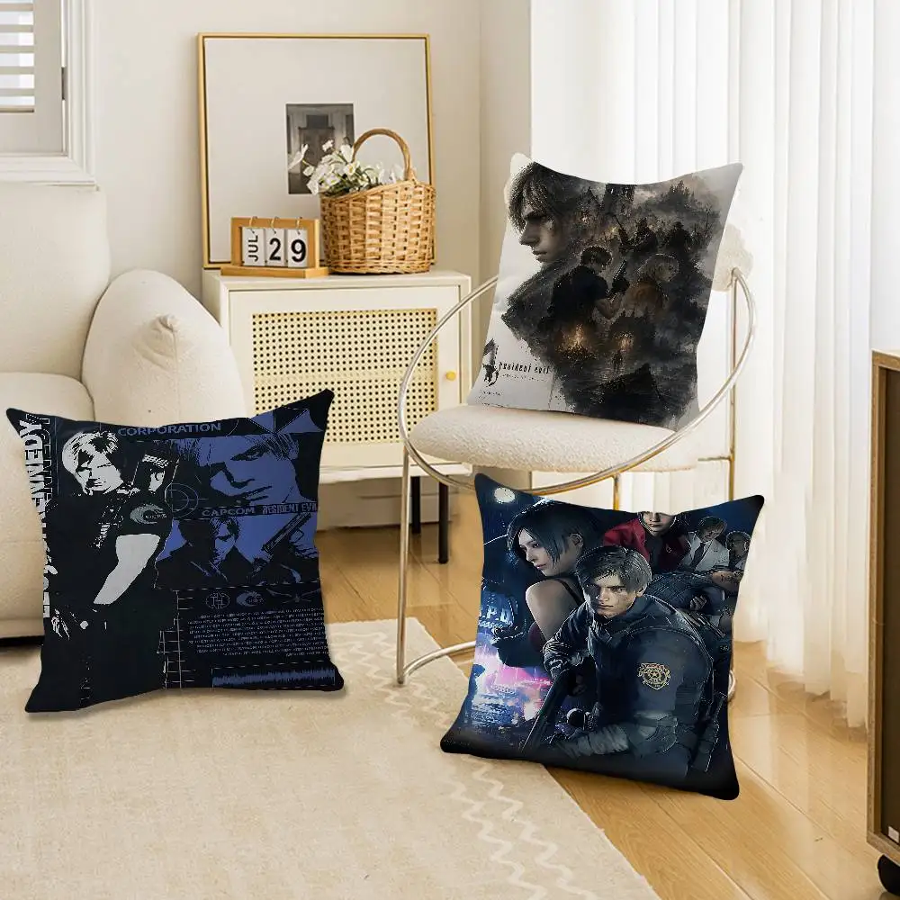1PC Game R-Resident Evil Cushion Cover Car Throw Pillow Case For Sofa Car Christmas Gift 40x40cm 45x45cm