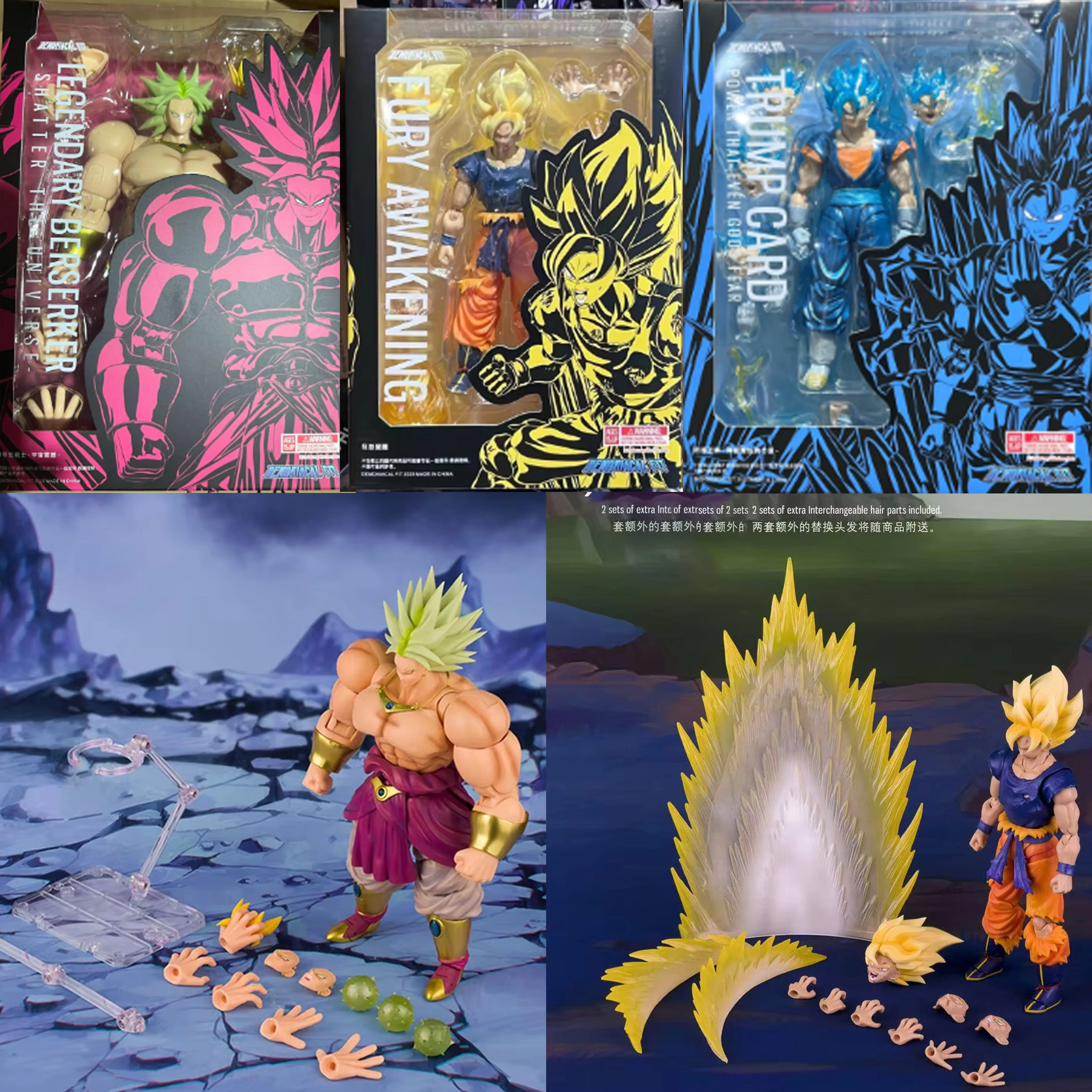Demoniacal Fit Son Goku Broly Martialist Super Saiyan Blue Action Figure Dragon Ball Z 3.0 Figure Shf Ssj Anime Models Toys Gift