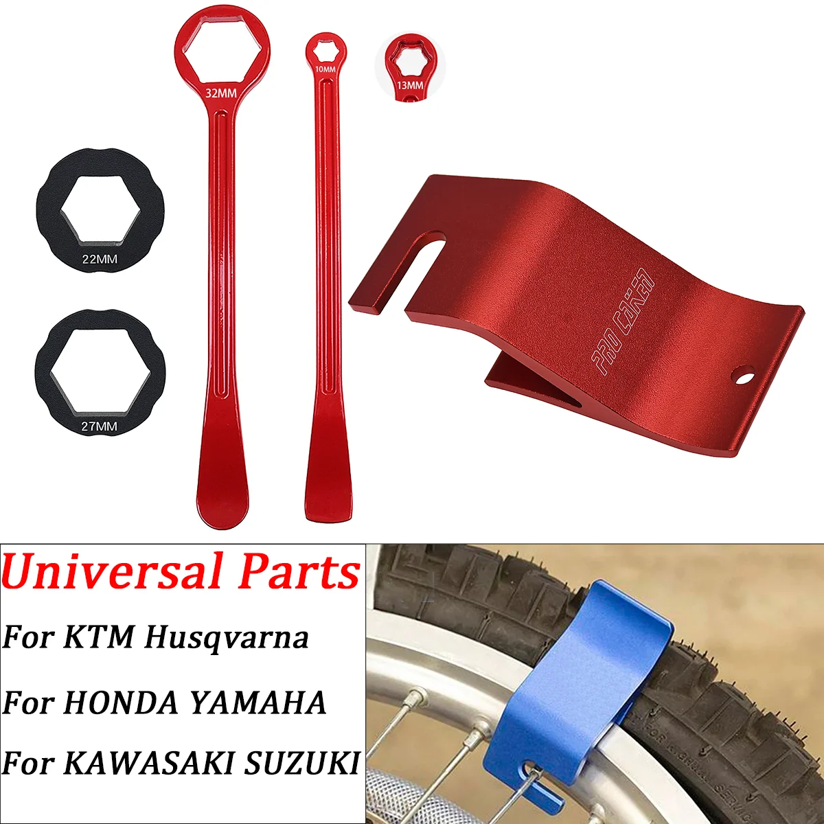 For Husqvarna Husaberg Honda Kawasaki Suzuki Yamaha KTM Motorcycle CNC Tire Installation Tool Tyre Lever Wrench Tool
