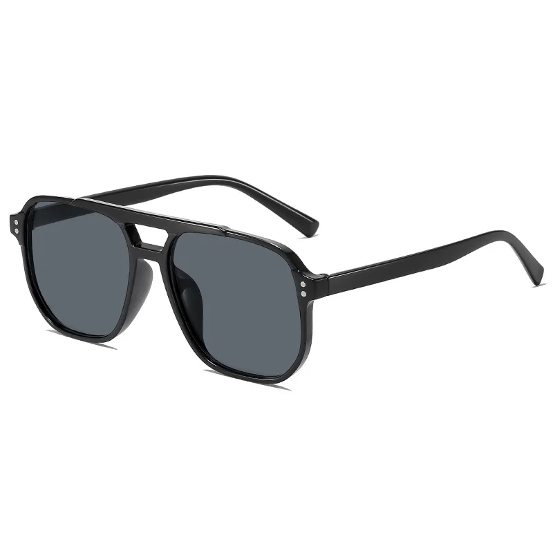 Gafas De Sol cuadradas para hombre y mujer, gafas De Sol poligonales Retro, gafas De Sol negras Vintage a la moda para mujer, gafas De Sol De doble haz