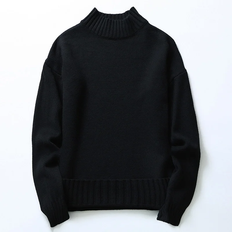 

Men's Winter Thiened Knitted Sweater Casual Versatile Comfortable Long Sve f High Collar Warm Faionable Base Layer