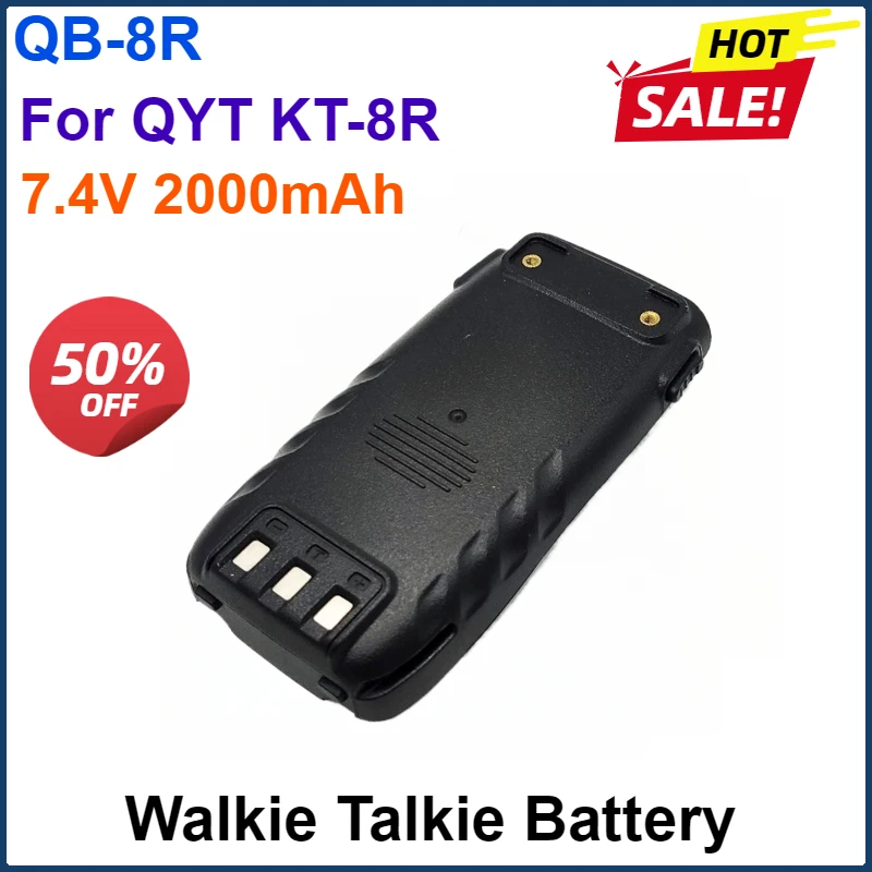 

QB-8R 7.4V 2000mAh Li-ion Battery For QYT Walkie Talkie KT-8R Two Way Radios Rechargeable Battery Pack Qyt KT8R Extra Accessory